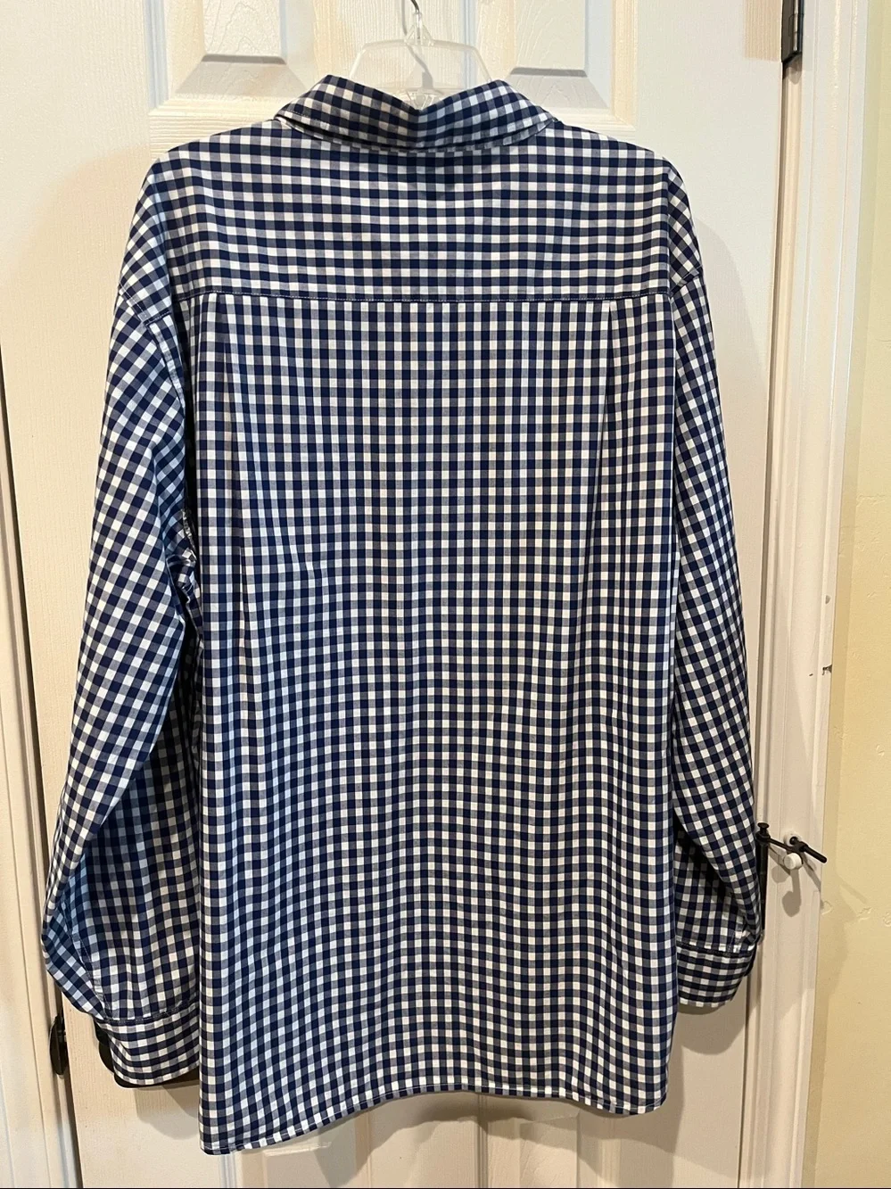 Beverly Hills Polo Club Blue and White Checked Button-Down Shirt